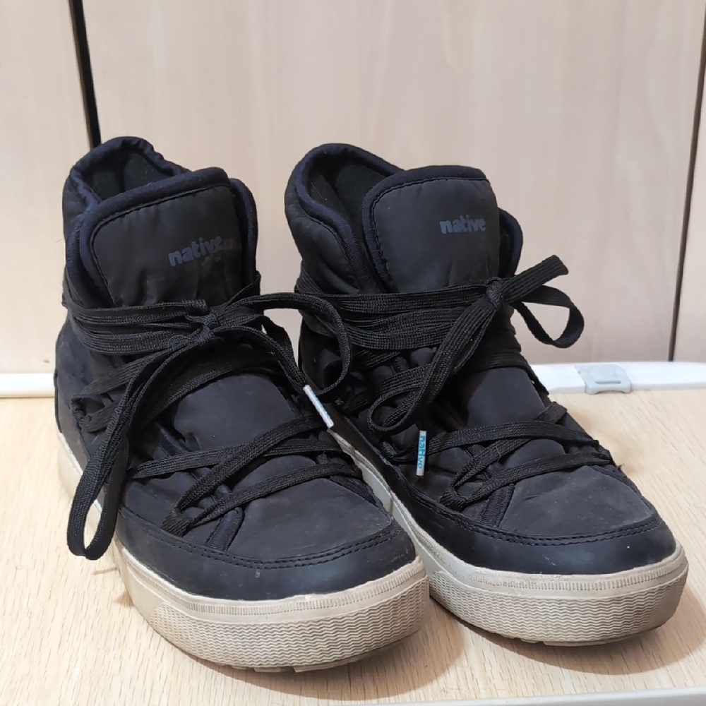 Native Black High-Top Sneakers with Ankle Support